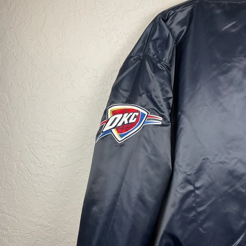 Men’s Majestic Oklahoma City Thunder NBA Satin Reversible Jacket Basketball 2XL